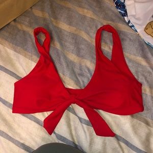 Red bow tie bikini top
